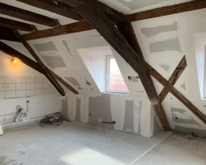 Rénovation complète des murs et plafonds réalisée par Ecoplatrerie à Colmar