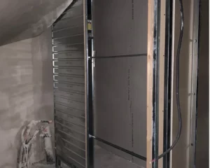 Isolation thermique d’un mur réalisée par Ecoplatrerie à Colmar