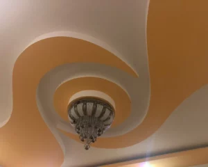 Décoration d'un plafond intérieur réalisée par Ecoplatrerie à Colmar