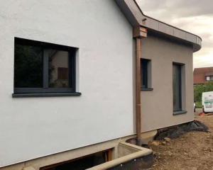 Peinture extérieure réalisée sur une maison par Ecoplatrerie à Colmar