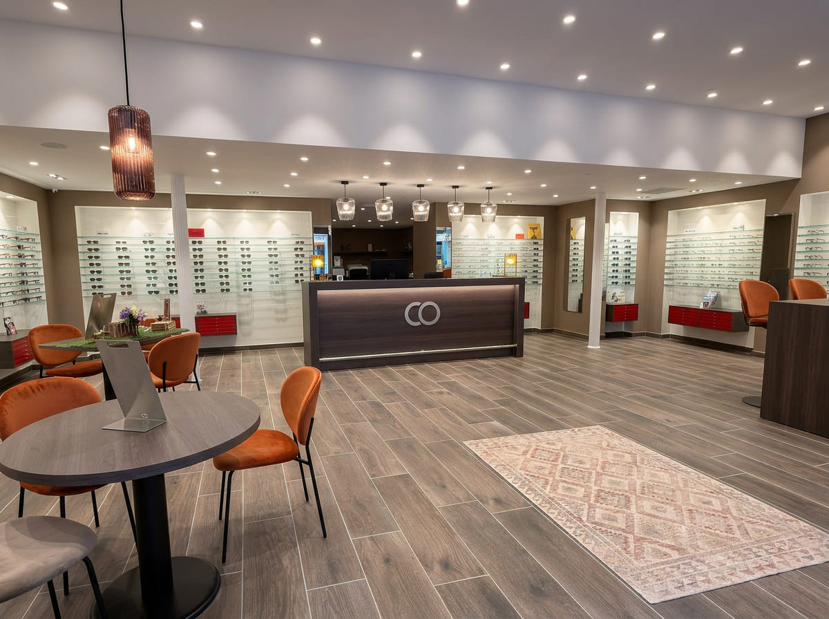 Rénovation complète opticien Metz Eco Plâtrerie
